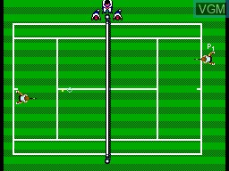 In-game screen of the game Tennis Ace on Sega Master System