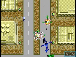 In-game screen of the game Thunder Blade on Sega Master System