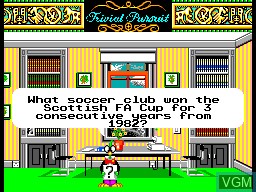 In-game screen of the game Trivial Pursuit on Sega Master System
