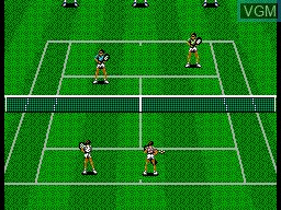 In-game screen of the game Wimbledon II on Sega Master System