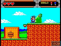 In-game screen of the game Wonder Boy in Monster World on Sega Master System