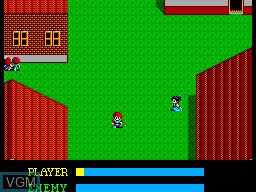 In-game screen of the game Ys - The Vanished Omens on Sega Master System