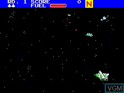 In-game screen of the game Zaxxon 3-D on Sega Master System