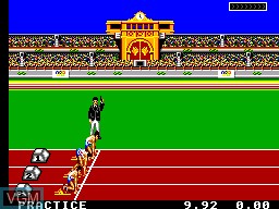 In-game screen of the game Olympic Gold - Barcelona '92 on Sega Master System