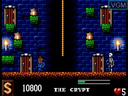 In-game screen of the game Addams Family, The on Sega Master System