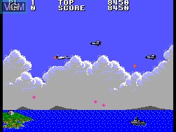 In-game screen of the game Aerial Assault on Sega Master System