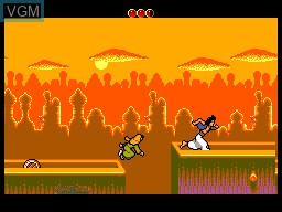In-game screen of the game Aladdin on Sega Master System