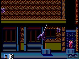 In-game screen of the game Batman Returns on Sega Master System