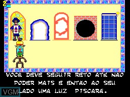 In-game screen of the game Castelo Ra-Tim-Bum on Sega Master System