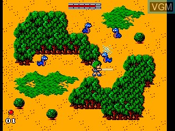 In-game screen of the game Golvellius - Valley of Doom on Sega Master System