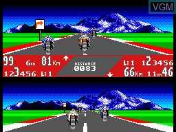 In-game screen of the game GP Rider on Sega Master System