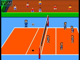 In-game screen of the game Great Volleyball on Sega Master System