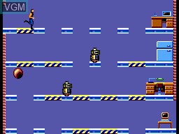 In-game screen of the game Impossible Mission on Sega Master System
