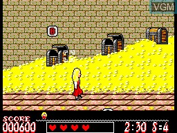 In-game screen of the game Laser Ghost on Sega Master System