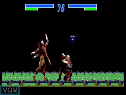 In-game screen of the game Mortal Kombat 3 on Sega Master System