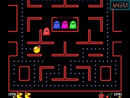 In-game screen of the game Ms. Pac-Man on Sega Master System