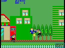 In-game screen of the game My Hero on Sega Master System