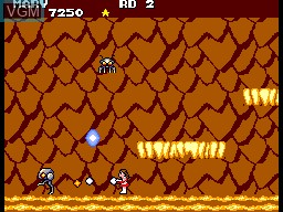 In-game screen of the game Quartet on Sega Master System