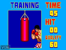 In-game screen of the game Rocky on Sega Master System