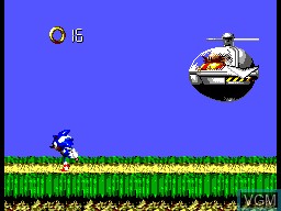 In-game screen of the game Sonic Blast on Sega Master System