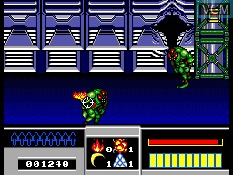 In-game screen of the game Space Gun on Sega Master System