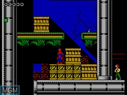 In-game screen of the game Spider-Man - Return of the Sinister Six on Sega Master System