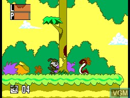 In-game screen of the game Taz - Mania on Sega Master System