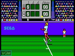 In-game screen of the game Tennis Ace on Sega Master System
