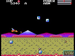 In-game screen of the game Transbot on Sega Master System