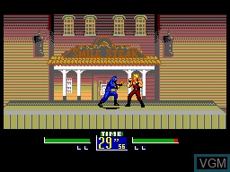 In-game screen of the game Virtua Fighter Animation on Sega Master System