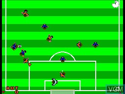 In-game screen of the game World Cup Italia '90 on Sega Master System