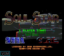 Title screen of the game Soul Star on Sega Mega CD