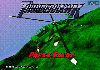 Title screen of the game Thunderhawk on Sega Mega CD