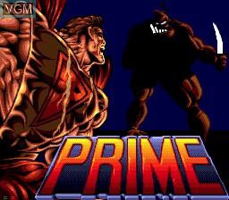 Title screen of the game Ultraverse Prime on Sega Mega CD