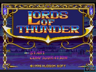 Title screen of the game Winds of Thunder on Sega Mega CD