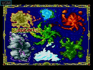Menu screen of the game Winds of Thunder on Sega Mega CD