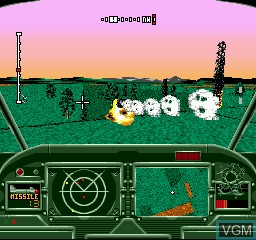 In-game screen of the game Thunderhawk on Sega Mega CD