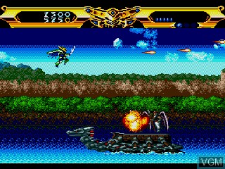 In-game screen of the game Winds of Thunder on Sega Mega CD