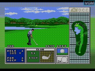 In-game screen of the game Dynamic Country Club on Sega Mega CD