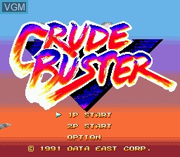 Title screen of the game Crude Buster on Sega Megadrive