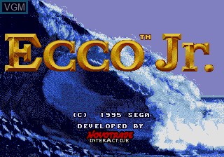 Title screen of the game Ecco Jr. on Sega Megadrive