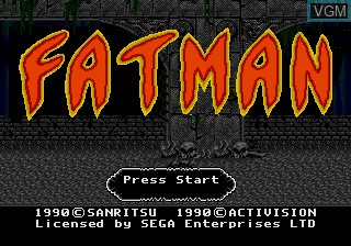Title screen of the game Fat Man on Sega Megadrive