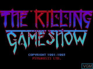 Title screen of the game Killing Game Show, The on Sega Megadrive