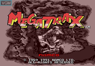 Title screen of the game MegaTrax on Sega Megadrive