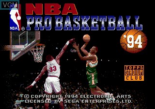Title screen of the game NBA Pro Basketball '94 on Sega Megadrive