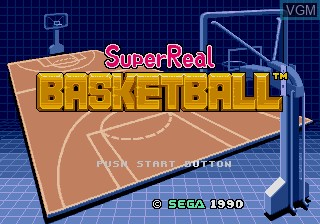 Title screen of the game Super Real Basketball on Sega Megadrive
