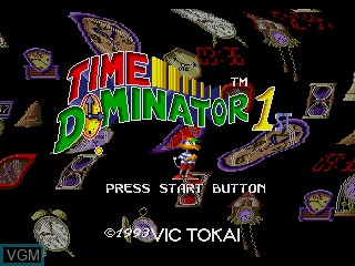 Title screen of the game Time Dominator on Sega Megadrive