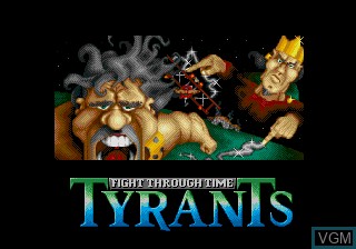 Title screen of the game Tyrants - Fight Through Time on Sega Megadrive