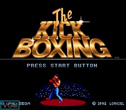 Title screen of the game Kick Boxing, The on Sega Megadrive