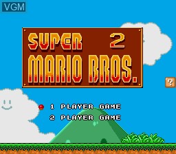 Title screen of the game Super Mario 2 1998 on Sega Megadrive
